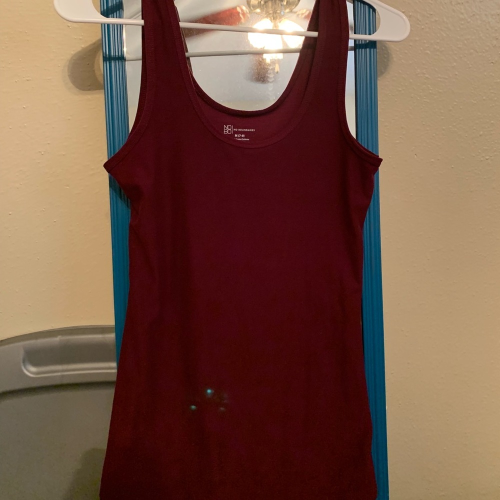 Dark red tank top